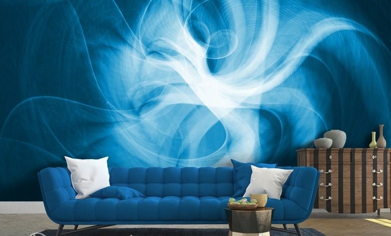 blue energy abstraction wallpaper mural photo wallpapers demural