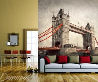 a house on the river thames bridges wallpaper mural photo wallpapers demural