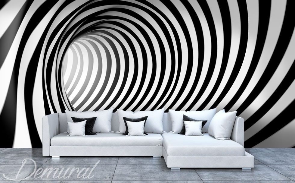 One two  three Black and white wallpaper, mural Photo wallpapers Demural