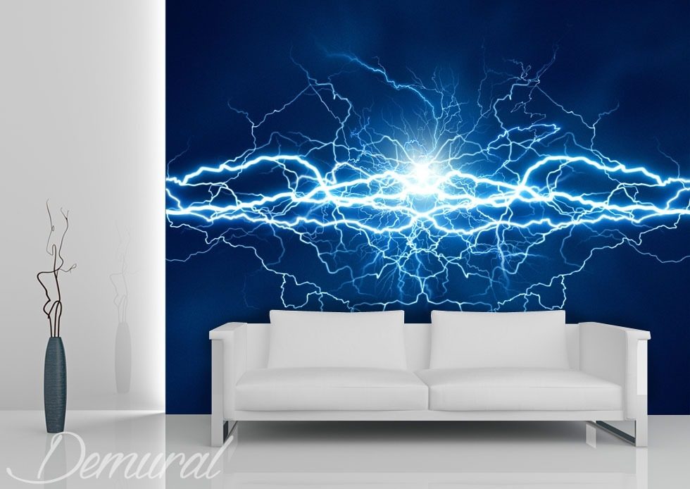 An electric storm Abstraction wallpaper mural Photo wallpapers Demural