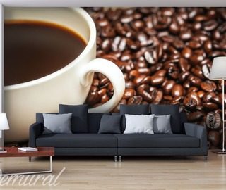 a cup of coffee on coffee coffee wallpaper mural photo wallpapers demural