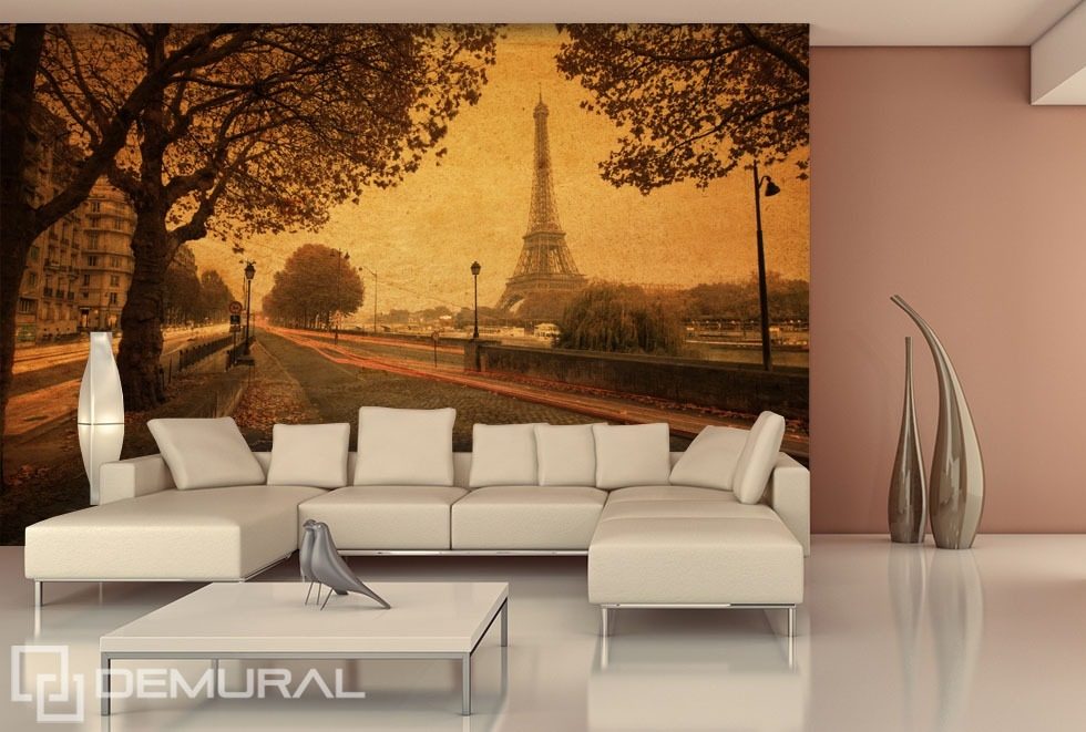 Streets of Paris Eiffel Tower wallpaper mural Photo wallpapers Demural