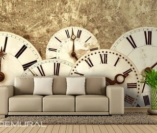 it tells the time sepia wallpaper mural photo wallpapers demural