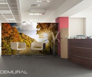 sunny alley office wallpaper mural photo wallpapers demural