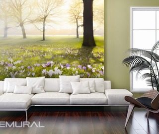spring among the grass landscapes wallpaper mural photo wallpapers demural