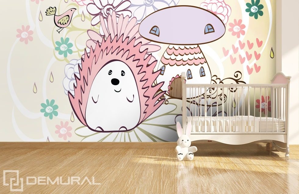 In a hedgehog land Child's room wallpaper mural Photo wallpapers Demural
