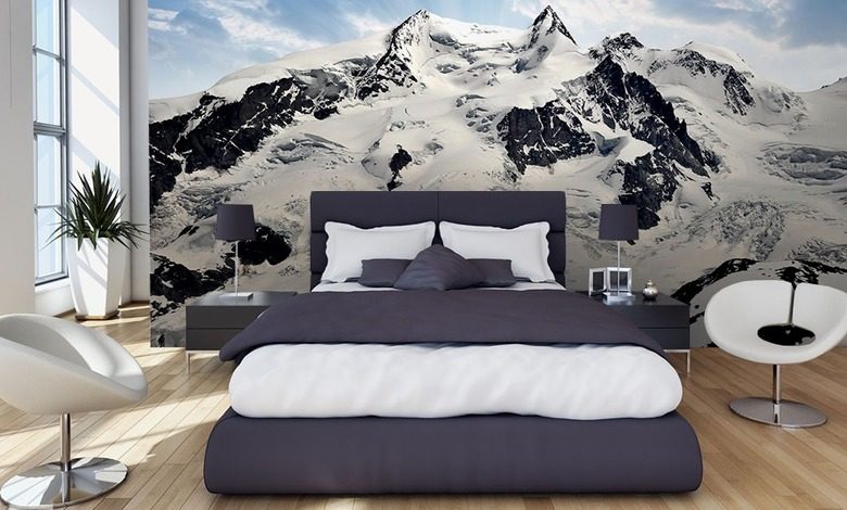 glow above the mountains bedroom wallpaper mural photo wallpapers demural