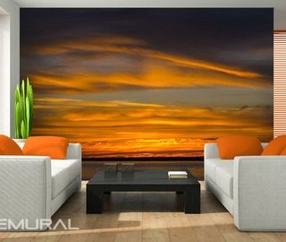 the sea sky during the sunset sunsets wallpaper mural photo wallpapers demural