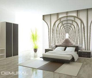 symmetric tunnel optically magnifying wallpaper mural photo wallpapers demural