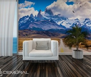 highway to mountains living room wallpaper mural photo wallpapers demural