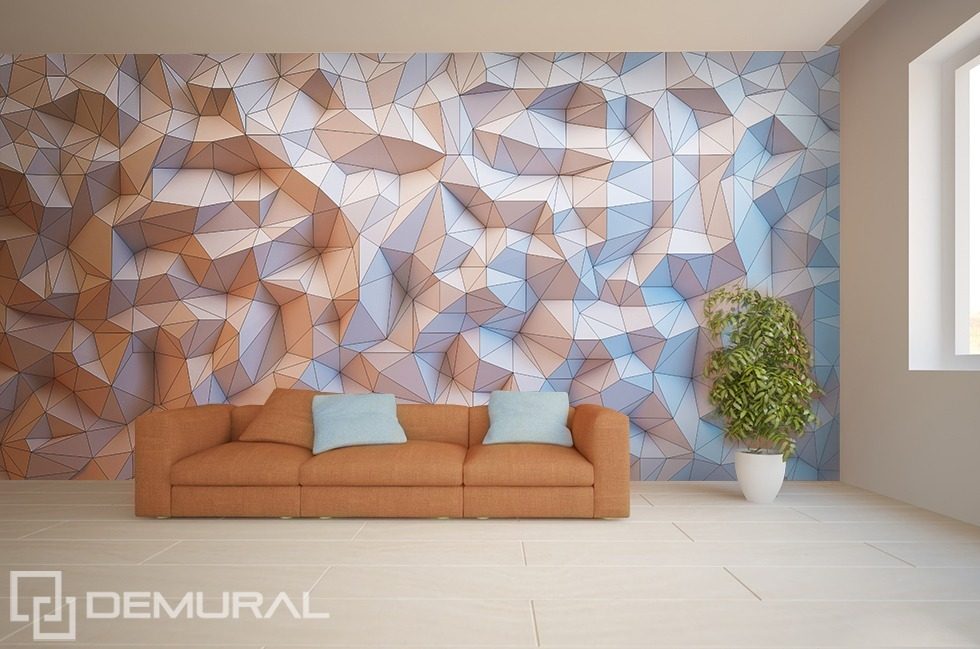 Crumpled paper Three-dimensional wallpaper, mural Photo wallpapers Demural