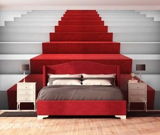 on a red carpet staircase wallpaper mural photo wallpapers demural