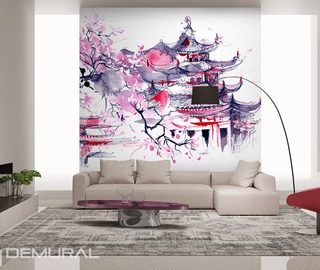 land of the rising sun oriental wallpaper mural photo wallpapers demural