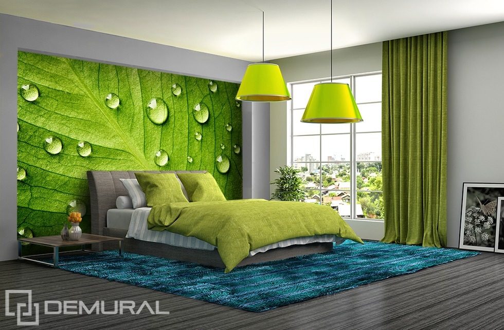 I feel the green - Walls with leafs Bedroom wallpaper mural Photo wallpapers Demural