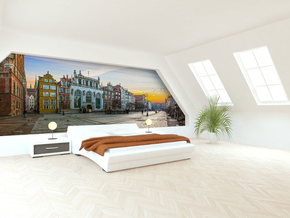 In shutters of townhouse  Cities wallpaper mural Photo wallpapers Demural