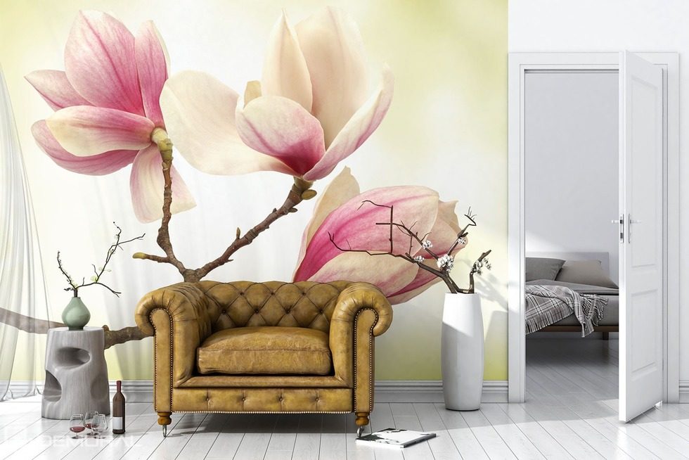 Magnolia - Higher level of sensitivity Flowers wallpaper mural Photo wallpapers Demural