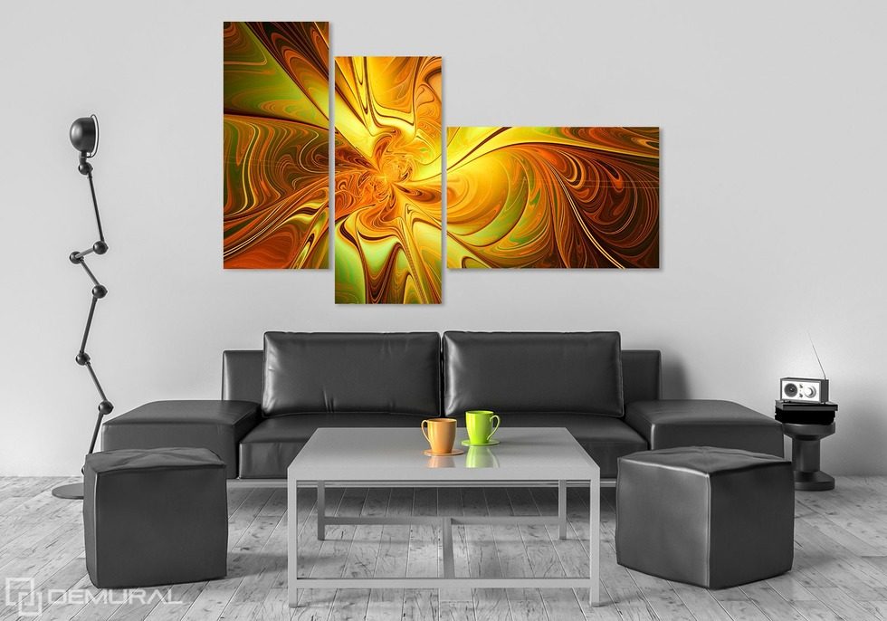 The vision hidden in triptych Canvas prints Abstraction Canvas prints Demural