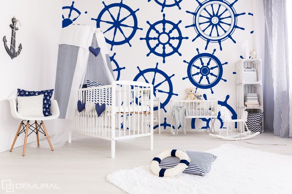 With a naval greeting Nautical style wallpaper, mural Photo wallpapers Demural
