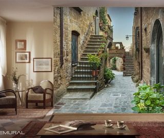 standing as a guardian of a tenement streets wallpaper mural photo wallpapers demural