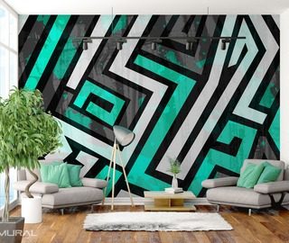 the geometric zigzag graffiti wallpaper mural photo wallpapers demural