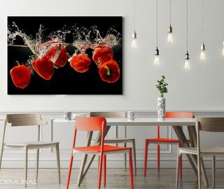 the pepper red dance canvas prints in dining room canvas prints demural