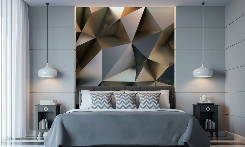 the geometric mish mash of ecstasy bedroom wallpaper mural photo wallpapers demural