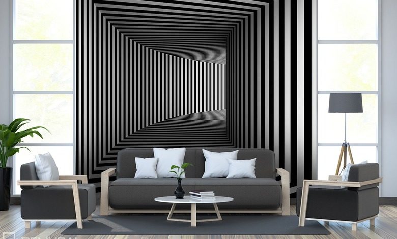black and white raptures of illusion black and white wallpaper mural photo wallpapers demural