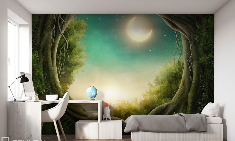 when the world goes to sleep teenagers room wallpaper mural photo wallpapers demural