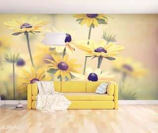 a smile yellow as the sun flowers wallpaper mural photo wallpapers demural