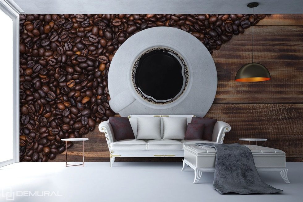 The taste of the morning coffee Coffee wallpaper mural Photo wallpapers Demural