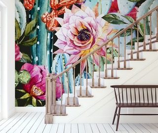 flower impressions living room wallpaper mural photo wallpapers demural
