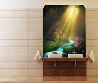 in the beautiful dawn hour bathroom wallpaper mural photo wallpapers demural