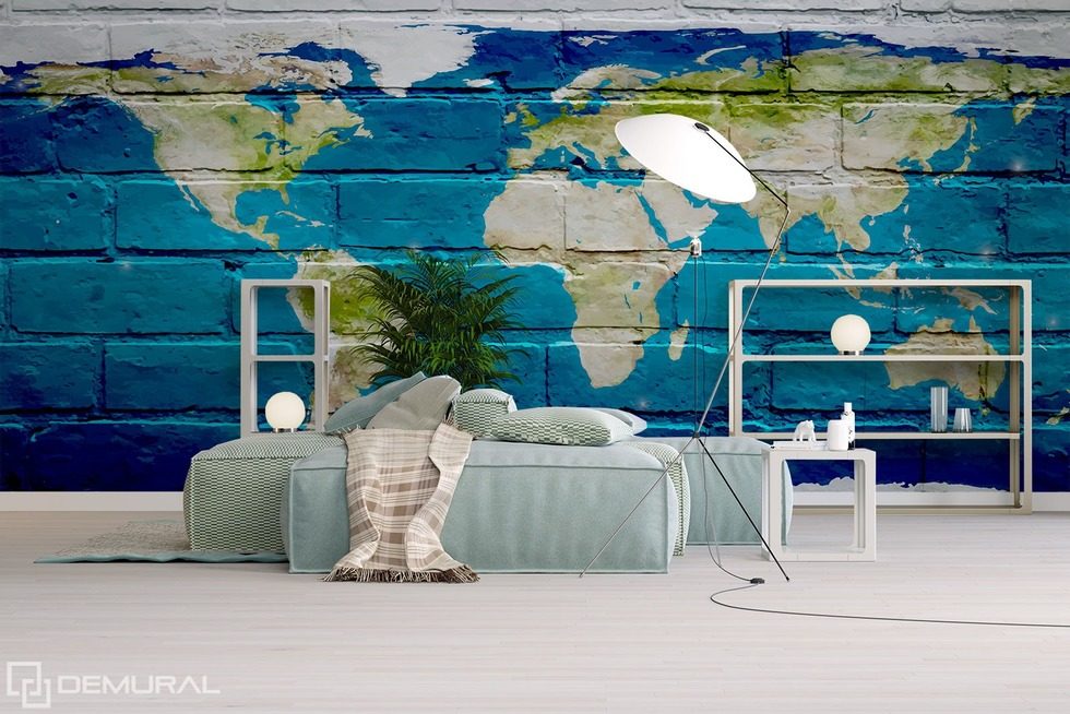 World within reach World Maps wallpaper mural Photo wallpapers Demural