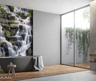 subtle water soothing bathroom wallpaper mural photo wallpapers demural