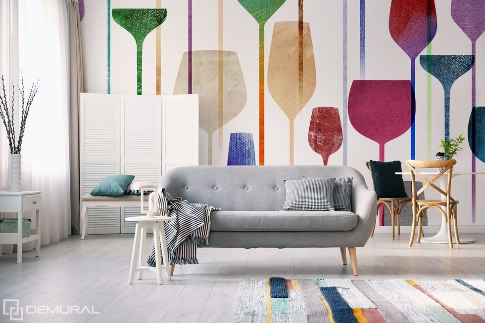 Welcome to a land full of colors! Living room wallpaper mural Photo wallpapers Demural