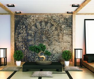 oriental interior climate with indian mandala oriental wallpaper mural photo wallpapers demural