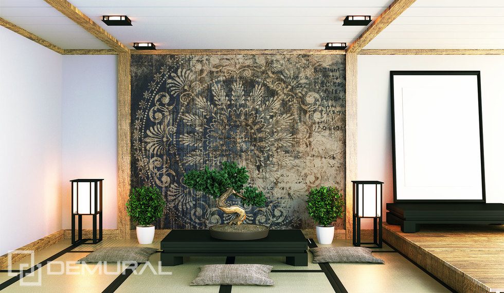 Oriental interior climate with Indian mandala Oriental wallpaper mural Photo wallpapers Demural