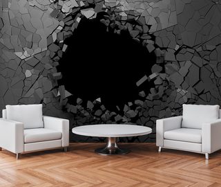 an engaging hole in the wall three dimensional wallpaper mural photo wallpapers demural
