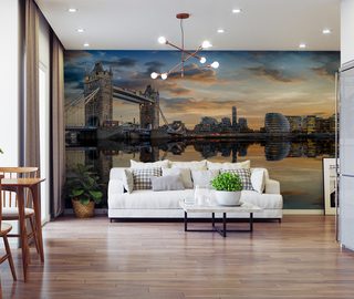 the charms of the big city await you across the river cities wallpaper mural photo wallpapers demural