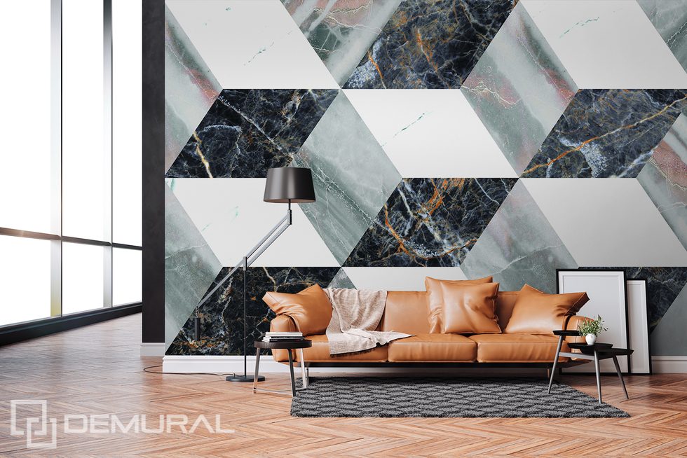 Marble, but three-dimensional Three-dimensional wallpaper, mural Photo wallpapers Demural