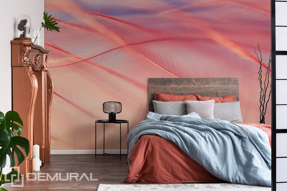 Gentle feathers in the wind Bedroom wallpaper mural Photo wallpapers Demural