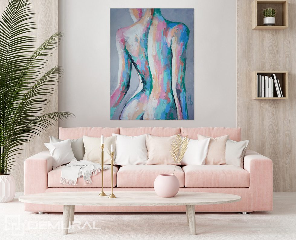 Artistic, discreet and charming act Canvas prints in living room Canvas prints Demural