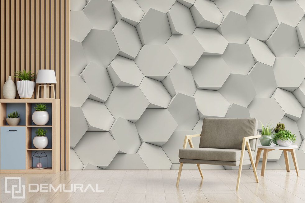 A play of shapes and light Three-dimensional wallpaper, mural Photo wallpapers Demural