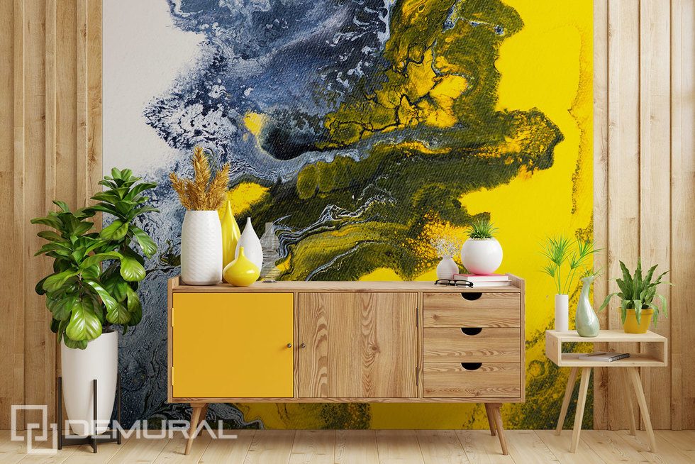 When colours intermingle, art is created Abstraction wallpaper mural Photo wallpapers Demural